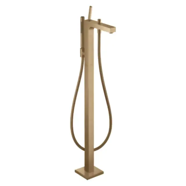 Axor Citterio Смеситель для ванны, напольный, с ручным душем, цвет: шлифованная бронза
