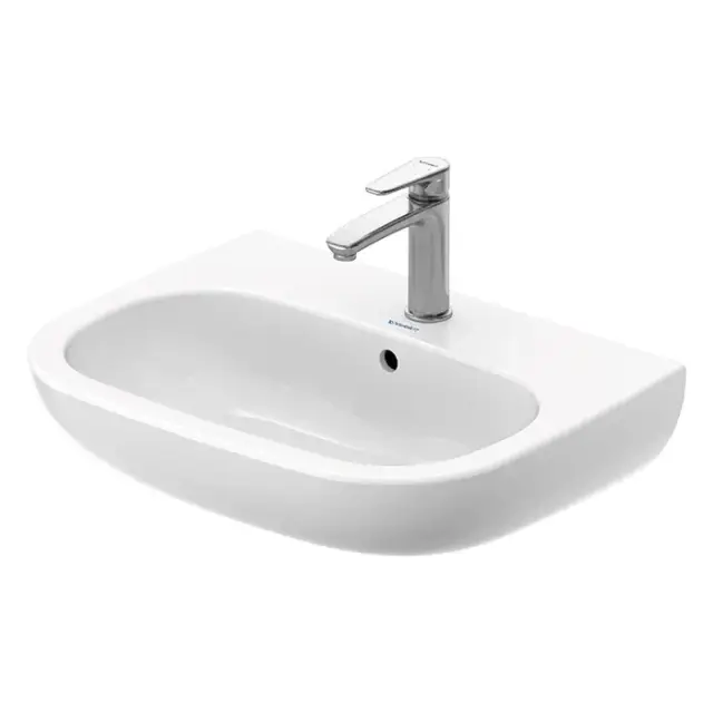 Duravit D-Code Раковина с перел., с 1 отв. под смес., 60х46см., цвет: белый
