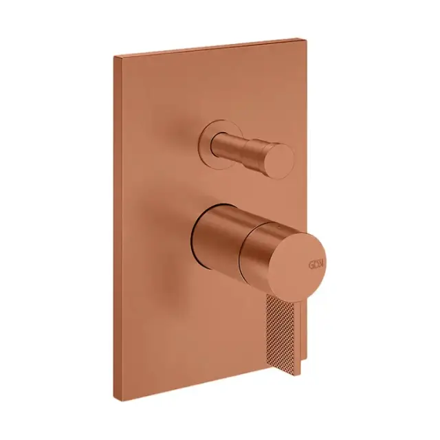 Gessi Inverso Diamantato Смеситель для ванны/душа, настенный, цвет: Copper Brushed PVD