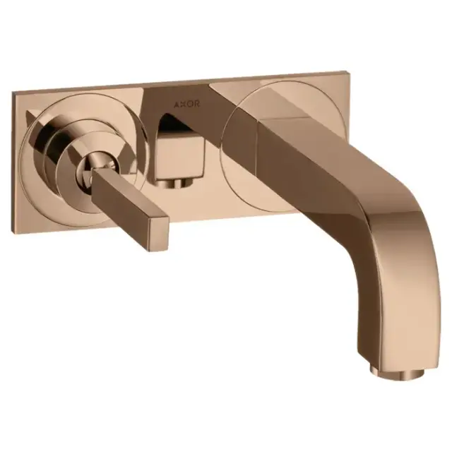 Axor Citterio Смеситель для раковины 220, встраиваемый, излив: 22см., цвет: полированное красное золото