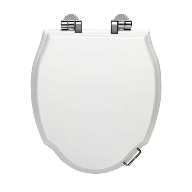 Devon&Devon Westminster Сиденье для унитаза из мдф, с микролифтом, цвет: белый/хром