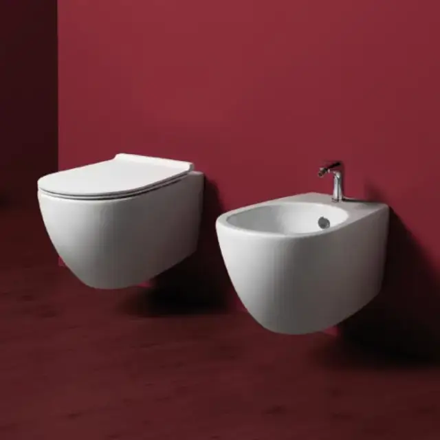 Simas Vignoni биде подвесное 56x36.5см, с 1 отв., цвет: белый