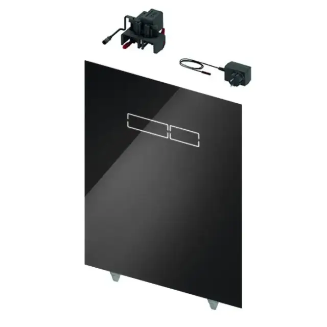 TECElux Верхняя панель с сенсорным блоком управления смыва, стекло: черное