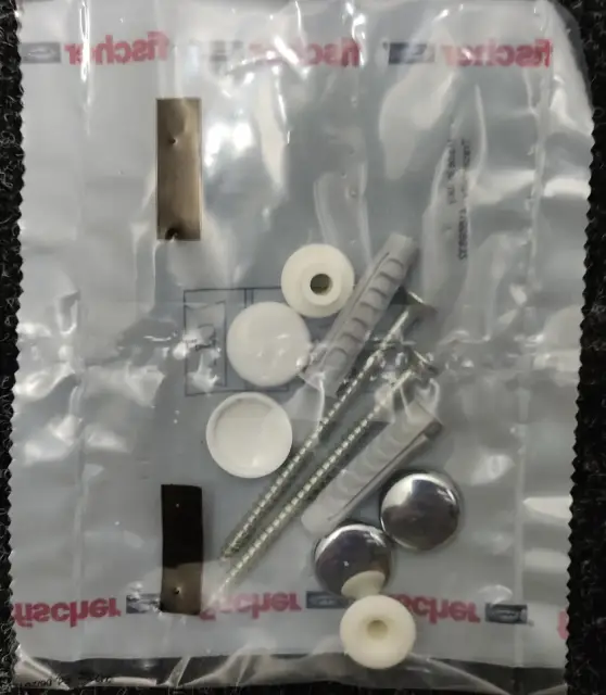 SIMAS Комплект вертикальных крепежей для унитаза/биде с колпачками цвета хром и белый