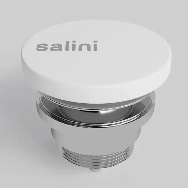 Salini D604 Донный клапан для раковины, фиксированный, S-Stone, цвет: белый матовый