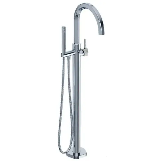 Смеситель для ванны Jorger SHADÓ 635.10.820.000-D51 цвет-хром, ручка-белая бирюза