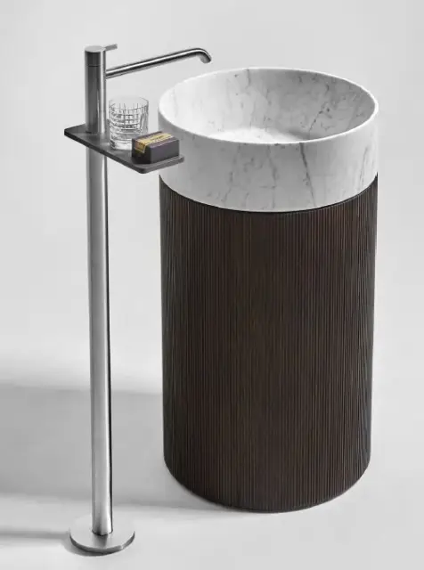 Смеситель для раковины Antonio Lupi ESSENTIA ES902SA сталь матовая