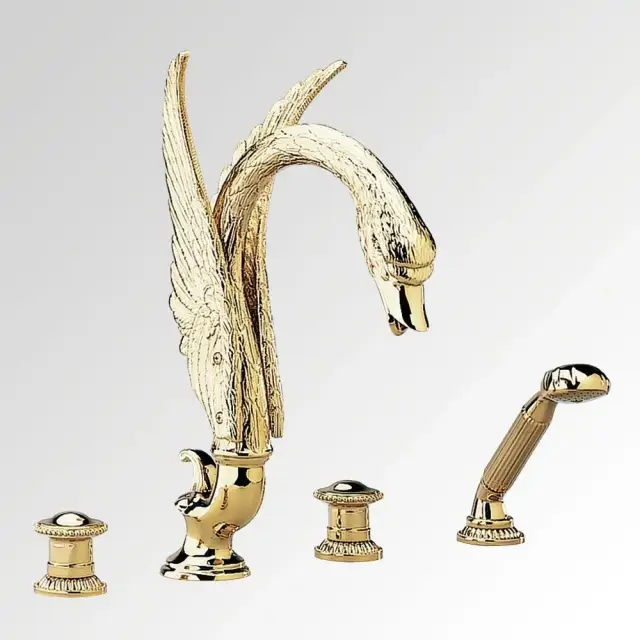 Смеситель для ванны THG Cygne G31-112BSG золото