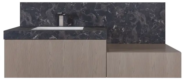 Комплект мебели с раковиной Arbi INKA L988+B543+F981+6955*2+5699+AL33+LSCA ROVERE SOHO-824, HPL APOLLO-BF, PUSH-PULL