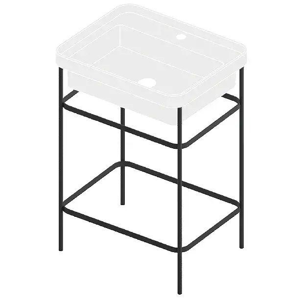 Консоль для ванной комнаты Art Ceram FUORI SCALA ACA056.17 nero matt