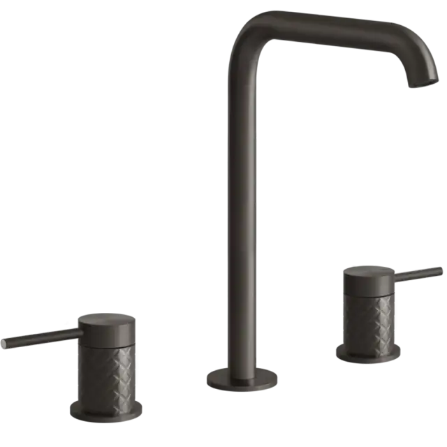 Смеситель для раковины Gessi INTRECCIO 54111#707 цвет-Black Metal Brushed PVD