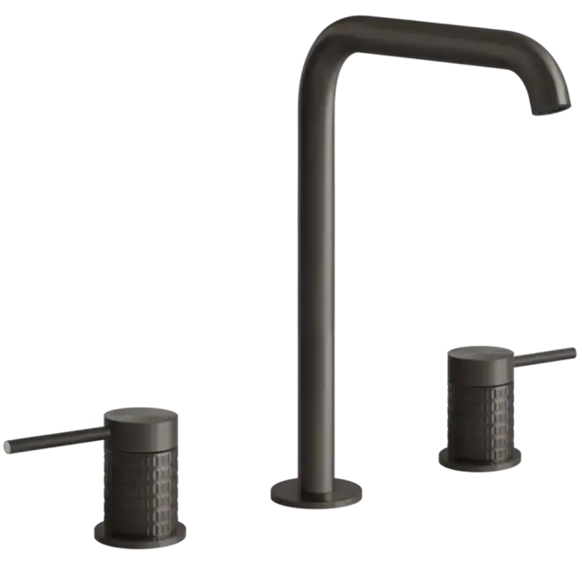 Смеситель для раковины Gessi MECCANICA 54211#707 цвет-Black Metal Brushed PVD