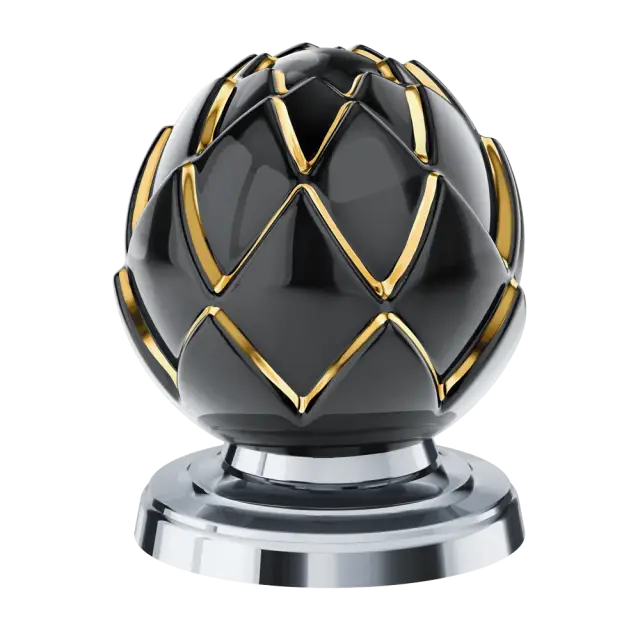 Вентиль Jorger BELLEDOR 631.10.340.021-36 мат. золото, керамика чёрное с зол.патиной