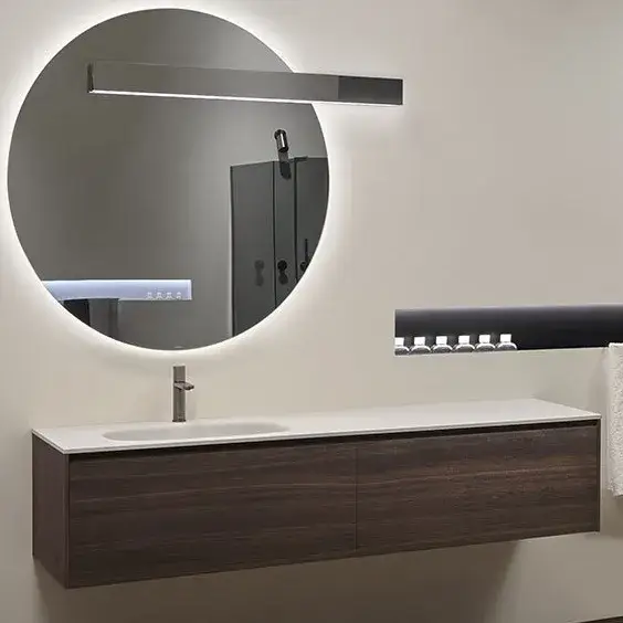 Комплект мебели с раковиной Antonio Lupi PIANA ILI290*2+IFI54 DX+IFI54 SX+CR154.182.4+SEGNO72(2)+MICRO*2+SRC5490*2 GRIGIO PIOMBO OPACO-602/Corian White