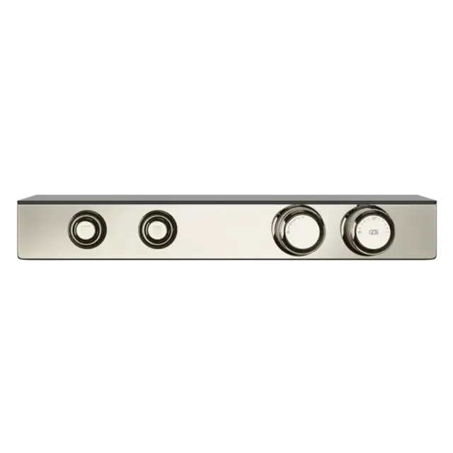 Термостат Gessi HI-FI ECLECTIC 65252#720 NICKEL PVD, полочка-черное стекло