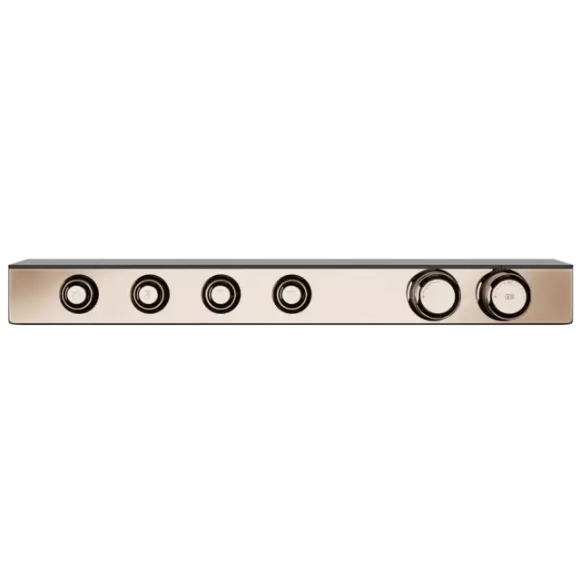 Термостат Gessi HI-FI ECLECTIC 65256#030 Медный PVD, полочка-черное стекло