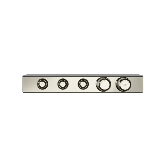 Термостат Gessi HI-FI ECLECTIC 65254#720 NICKEL PVD, полочка-черное стекло