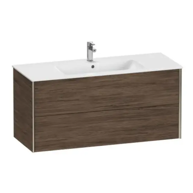 База под раковину Duravit XViu XV41280B121 Walnut Dark-21/рама champagne матовый-B1