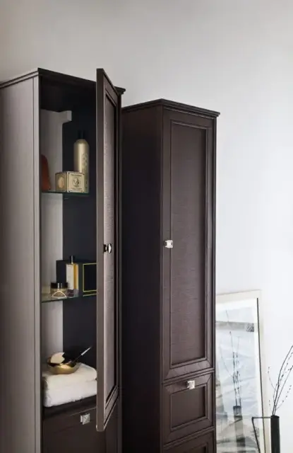 Пенал с 2 дверками и 1 ящиком, 35*38.5*175.5, Roere Bianco