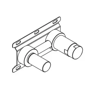 Внутренняя часть встр. смесителя для раковины на 2 отв. 19*10*h10 Steel