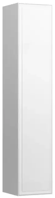 Пенал подвесной, петли справа, 1дверка, 4 полки 33*33*160h белый матовый