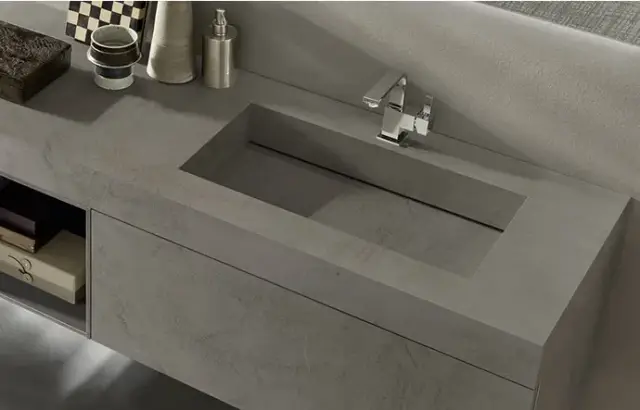 Топ с интегрированной раковиной SCIVOLO (64*30см) DX 175.6*50.5*10h, с 1 отв. под смеситель ECOMALTA LE TERRE ARGILLA-TCR