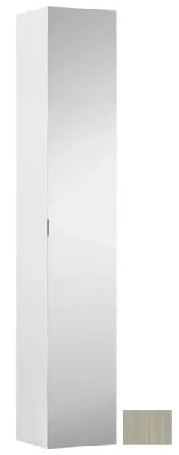 Колонна подвесная 1зеркальная дверка (реверс.) 30*30*170h светлый орех-101/ручка-алюминий