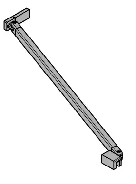 Стабилизационный кронштейн (кирпичная стена/стекло) для 6-8 мм толщины стекла 25см хром