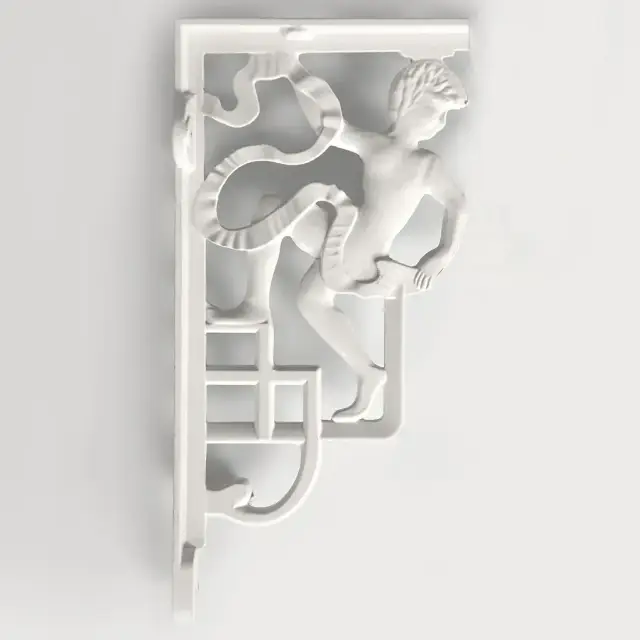 Крепление декоративное для высокого бачка (2 шт.), 12*h25.5, цвет - белый