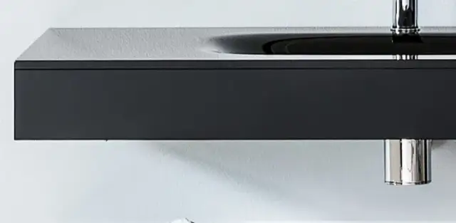 Столешница стеклянная с отв. под смеситель и раковину 150*53 OPALITE NERO 24