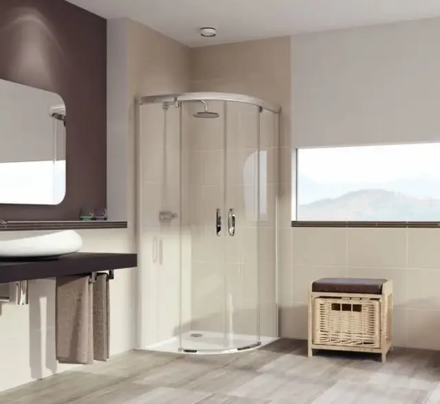 Ограждение в нишу HUPPE Aura elegance 402423.092.321 профиль - хром глянцевый (092) / стекло прозрачное (321)