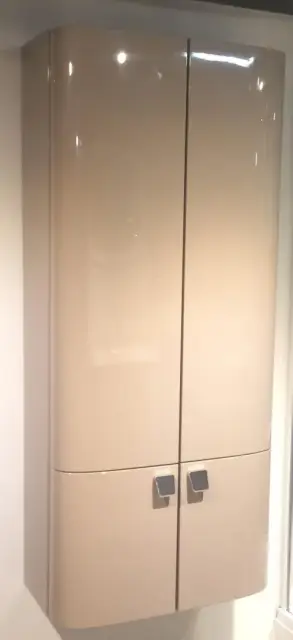 Пенал (1 дверь, петли справа), 35*35*h160, цвет - reed high gloss, ручка - хром (G0106)