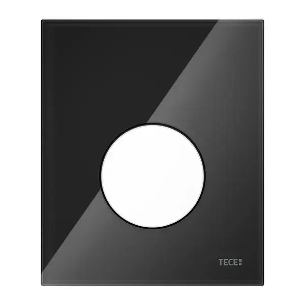 Панель смыва писсуара 10.4*12.4h стекло черное, клавиша белая