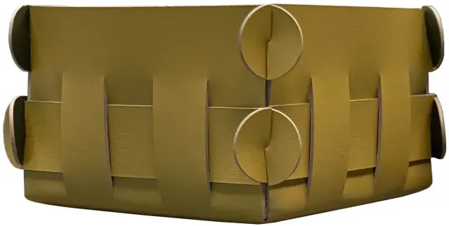 Корзинка многофункциональная 13*13*h8 горчичный-40