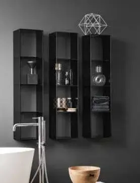 Стеллаж открытый 25*20,8*73,4h дымчатое стекло/grigio londra velvet - 905WJ