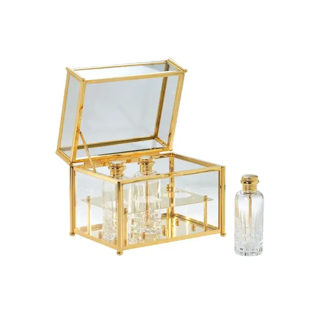 Шкатулка прозрачный хрусталь/золото
