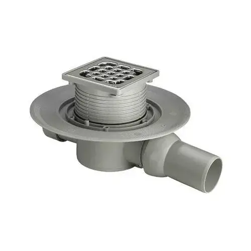 Трап с решеткой 10*10 см, со съемным гидрозатвором, X1 27*22*h7.5,