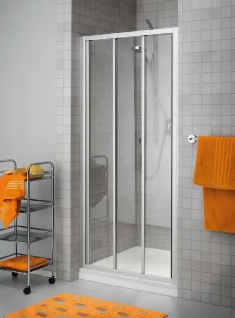 Ограждение в нишу Duka Prima 2000 Glass CUST 1000 SHL A10 глянцевый серебристый (SHL) /стекло прозрачное (А10), 3 мм