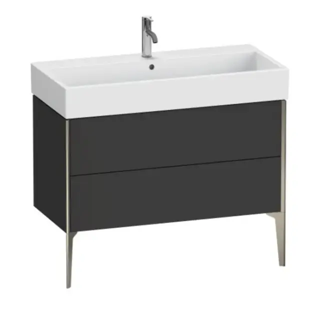 База под раковину Duravit XViu XV45370B180 Graphite Supermatt-80/рама champagne матовый-B1