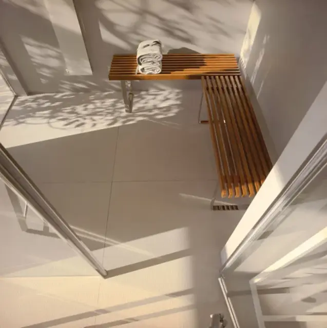 Банкетка для ванной комнаты Effe MINI HA 65 10 0021 сталь/тик