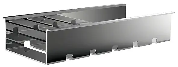 Короб плоский для релинга 19.2*9.75*h3.9, хром