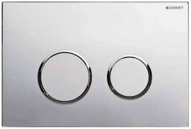 Клавиша двойного смыва, 24.6*1.1*h16.4, хром матовый