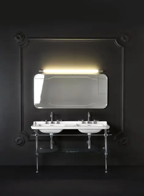 Консоль для ванной комнаты Kerasan Waldorf 4143K1 (811390-2шт+414301) + 9195K1 (919590+919801+920290) хром, белый