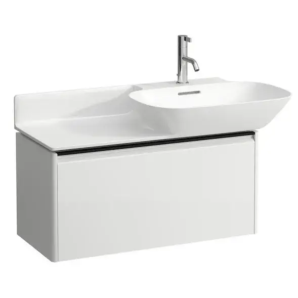 База под раковину LAUFEN BASE 4.0300.3.110.261.1 белый глянцевый-261/ручка-черный алюминий