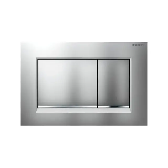 Клавиша смыва, 24.6*1.2*h16.4, хром матовый/хром глянцевый