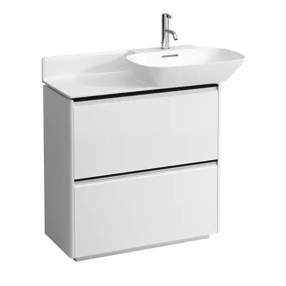 База под раковину LAUFEN BASE 4.0300.4.110.261.1 белый глянцевый-261/ручка-черный алюминий