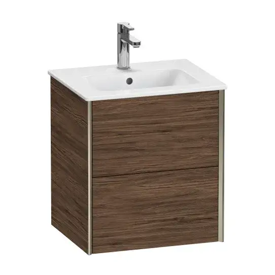 База под раковину Duravit XViu XV43150B121 Walnut Dark-21/рама champagne матовый-B1
