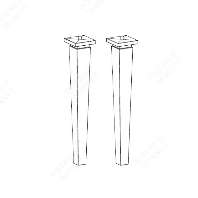 Ножки для базы под раковину, 2 шт., h24.2, матовый лак corda