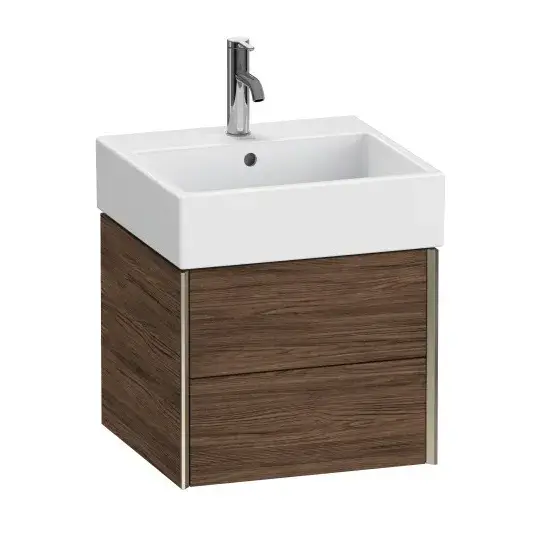 База под раковину Duravit XViu XV43330B121 Walnut Dark-21/рама champagne матовый-B1