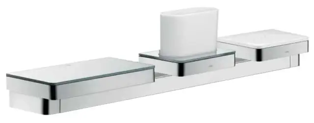 Мыльница AXOR Urquiola 42803000+42834000+42833000+42838000+42870000*3 стекло опаловое/хром